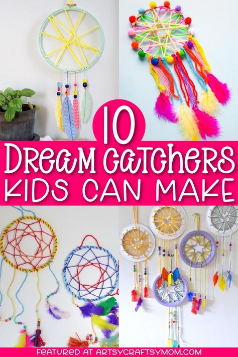 Homemade Dream Catchers How To Make, Paper Plate Dream Catcher Craft, Dream Catcher Party Ideas, Craft Dream Catcher, Dream Catcher Paper Plate, Diy Dreamcatcher Easy, Dream Catcher Preschool Craft, Paper Dream Catcher Diy, Dream Catcher Craft Easy