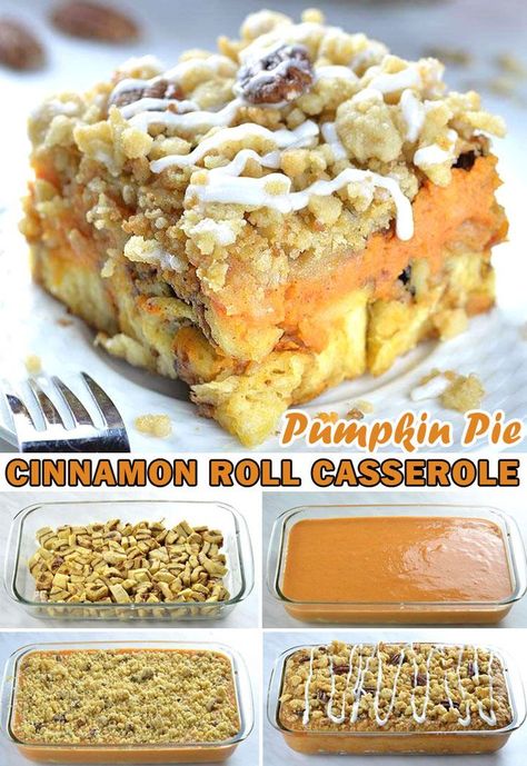 Shugary Sweets - So good and easy! I doubled the struesel... Pumpkin Cinnamon Roll Casserole, Cinnamon Roll Casserole Recipe, Recipe Casserole, Halloween Charcuterie, Cinnamon Roll Casserole, Pumpkin Pecan Pie, Cinnamon Pumpkin, Pie Pumpkin, Skeleton Pumpkin