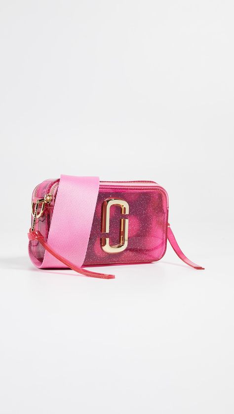 The Jelly Glitter Snapshot Camera Bag - Pink - Marc Jacobs Shoulder bags Aesthetic Shoulder Bag, Jelly Bag, Girly Bags, Shoulder Bags For Women, Cosmetic Pouch, Cute Aesthetic, Online Sale, Pink Bag, Camera Bag