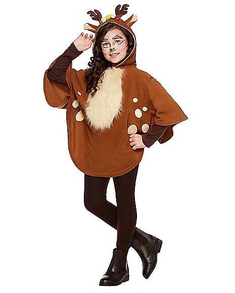 Kids Deer Costume, Diy Reindeer Costume, Deer Costume Diy, Pirate Costume Couple, Deer Costume For Kids, Homemade Mermaid Costumes, Animal Costumes For Kids, Halloween Costumes Plus Size, Safari Costume