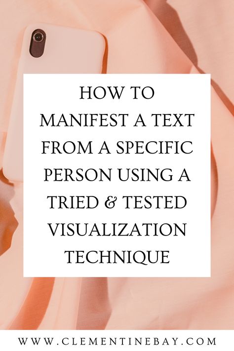 How to manifest a text from a specific person using a *powerful* tried & tested visualisation technique. This manifestation method is simple, easy and perfect for beginners! Click here to learn how to use it. Manifesting A Text From Someone, How To Manifest A Text, Manifest A Text, Manifestation Methods, Specific Person, Healthy Communication, Law Of Attraction Money, Self Concept, Law Of Attraction Tips