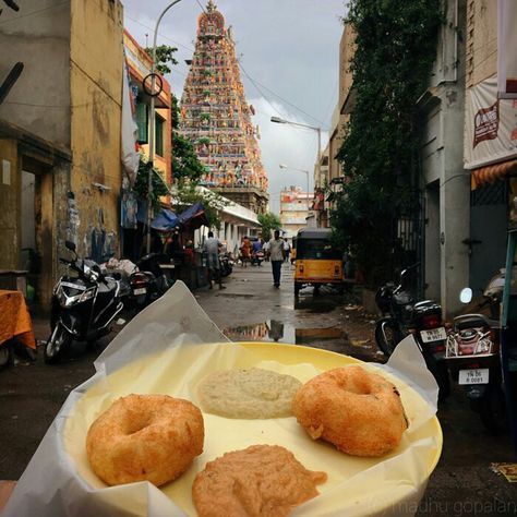 Chennai street by Madhu Chennai Street Food, Chennai Street Photography, Chennai Aesthetic, Idli Vada, Namma Chennai, Tamil Aesthetic, Desi Street Food, Iphone Notes, Kerala Travel