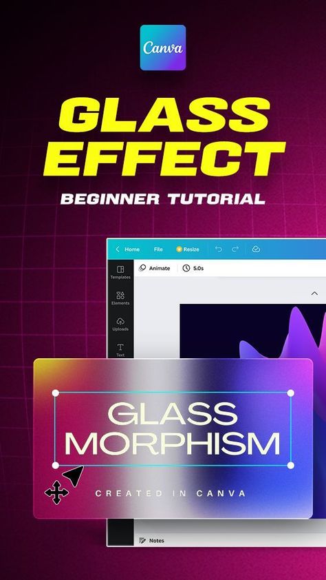 Want to learn how to create a glass effect with Canva? Then checkout this video where I breakdown the process in this beginner tutorial. #glassmorphism #glassmorphism design #design #graphic design #canva #canva tutorial #canva tutorials step by step #printmockup #mockupdesign #productmockup #psdmockup #mockupfree #mockuptemplates #packagingmockup Canva Effects Tutorial, Canva Animation, Canva Tricks, Tutorial Canva, Text Mask, Typography Tutorial, Text Tutorial, Canva Tutorials, Design Resume