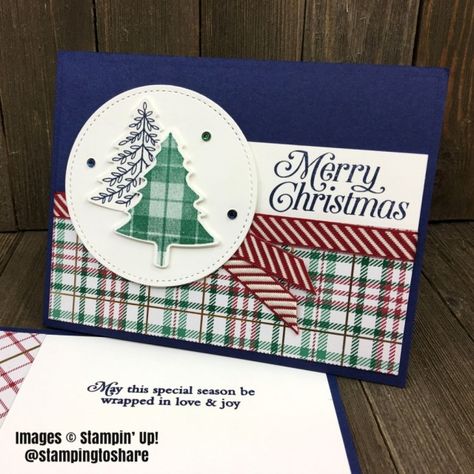 Elegant Christmas Cards, November Christmas, Homemade Christmas Cards, Christmas Paper Crafts, Stampin Up Christmas Cards, Tree Cards, Diy Christmas Cards, Christmas Cards To Make, Traditional Christmas