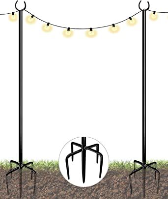 Backyard Getaway, Christmas Wedding Party, Pole Stand, Outside Garden, Outdoor Living Decor, Light Pole, Light Stand, Garden Lawn, Patio Lighting