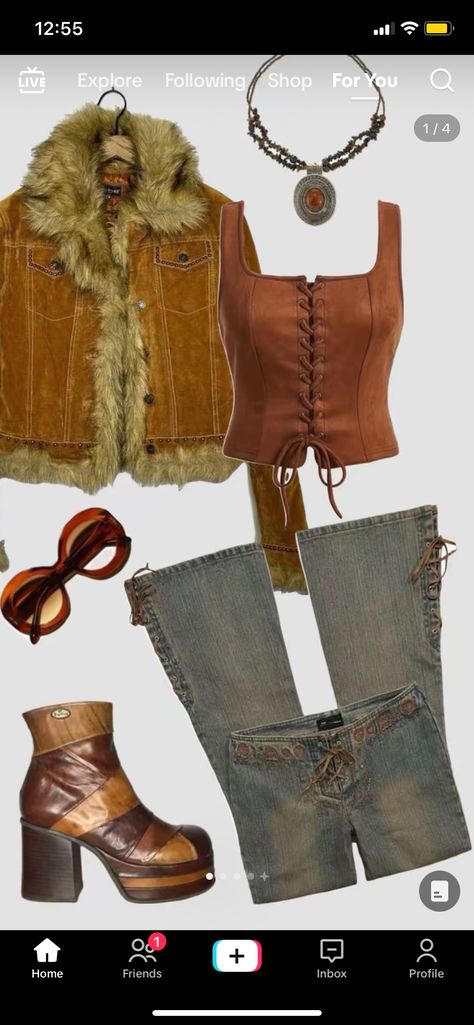 Groupie Outfit, 1970 Outfits, 70s Inspired Outfits, Downtown Outfits, 70s Outfits, 70’s Fashion, 70s Inspired, Fantasy Fashion, Retro Outfits