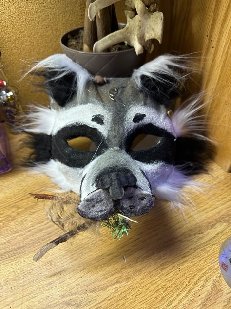 Raccoon Therian Mask Design, Raccoon Mask Therian, Cool Therian Mask, Therian Mask Ideas Racoon, Opossum Therian Mask, Racoon Therian Mask, Raccoon Therian Mask, Therian Mask Ideas Wolf, Racoon Therian