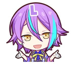 Rui Sticker, Project Sekai Stamps, Project Sekai Stickers, Rui Kamishiro, Project Sekai, Purple, Hair, Anime, Blue