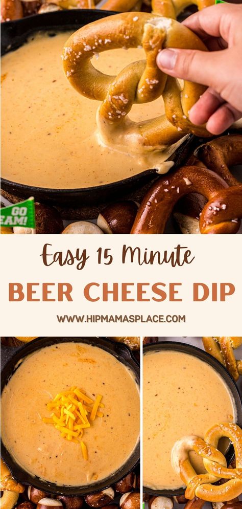 This easy and quick Beer Cheese Dip is the perfect appetizer for your next get together or party.  You can serve it hot or cold and is totally customizable with your favorite beer and cheese combination!  #cheesedip #beercheese #beercheesedip #dips #easyrecipes #easyappetizers #appetizers #foodie #foodblogger #foodblogfeed #foodblogeats #eeeeeats #pretzeldip #f52grams #f52community #todayfood #bhgfood #footballseason #partyfood #hipmamasplace #northernvirginia #dcbloggers #dmvinfluencer #vablog Oktoberfest Beer Cheese Dip, Bear Cheese Dip, Best Beer Cheese Dip For Pretzels, Pretzels And Cheese Dip, Beer Cheese Dip For Pretzels, Cheese Dip For Pretzels, Easy Crockpot Dips, Easy Beer Cheese Dip, Smores Ideas