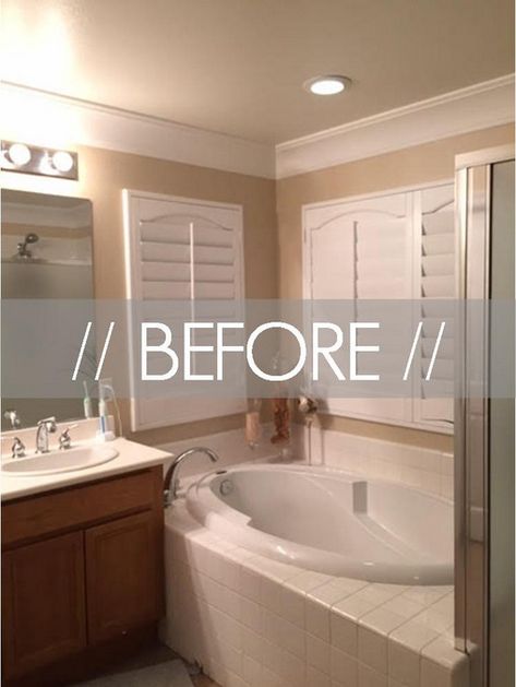 MB Before Redo Master Bath, Bathroom Remodel Take Out Tub, Bathroom Soffit Ideas Master Bath, Bathroom Remodel With Garden Tub, Master Bath Ideas On A Budget, Masterbath Showers Walk In With Tub, Updating Jacuzzi Tub Master Bath, Master Bathrooms With Jacuzzi Tubs, Updating Garden Tub Master Bath