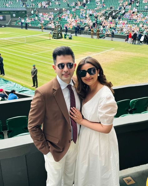 | Wimbledon finals, strawberries & cream, and my love … the best weekend! 🥰 Congratulations @carlitosalcarazz! | Instagram Couples Traveling, Raghav Chadha, Traveling Together, Wimbledon Final, Bollywood Updates, Parineeti Chopra, Bollywood Gossip, Bollywood Wedding, It Ends With Us