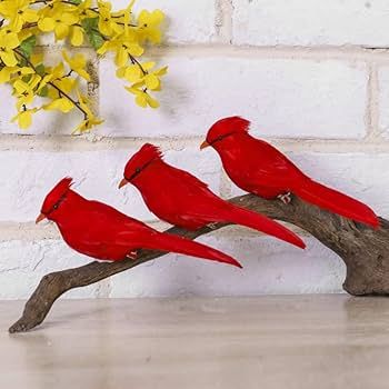 Rachlicy Christmas Ornaments Artificial Cardinal Birds Christmas Tree Red Bird with Clip Simulated Animal with Plume 12PCS : Amazon.co.uk: Home & Kitchen Styrofoam Glue, Bird Fountain, Wedding Birds, Red Cardinals, Artificial Birds, Butterfly Ornaments, Christmas Cardinals, Bird Crafts, Christmas Bird