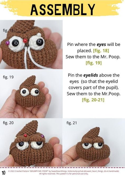 Crochet pattern | December 2022 Grumpy Mr.PooP Crochet Poop Pattern, Positive Poo Crochet Pattern, Crochet Poop Emoji Pattern Free, Crochet Poop, Emoji Patterns, Yarn Patterns, Crochet Halloween, Poop Emoji, Pola Amigurumi