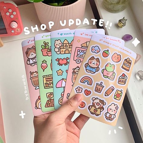 Cinnamon Sanrio, Cute Small Drawings, Cute School Stationary, Kawaii School Supplies, Etsy Stickers, Cute Stationary, Cute School Supplies, Handmade Sticker, Kawaii Stationery