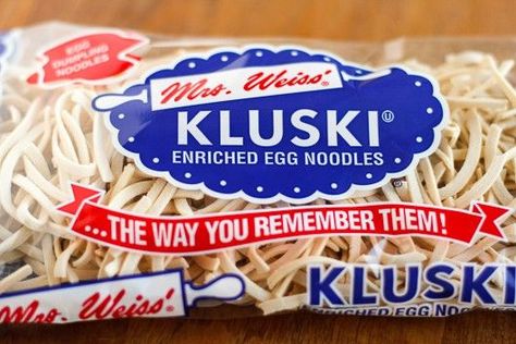 Mrs. Weiss' Kluski Noodles Kluski Noodles, Dumpling Noodles, Egg Dumplings, Creamy Chicken Noodle, Cooking With Karli, Creamy Chicken Noodle Soup, Comfort Soup Recipes, Pressure Cooker Chicken, Homemade Noodles