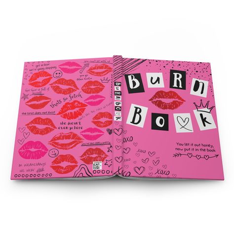 Things To Write In A Burn Book, Diy Burn Book Pages, Burn Book Quotes, How To Make A Burn Book, Notebook Diy Cover, Diy Burn Book, Burn Book Ideas Pages, Journal Book Cover Design, Mean Girls Burn Book