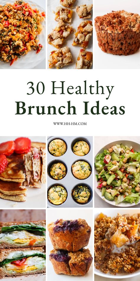 These healthy brunch ideas are mouthwatering and easy to put together! Definitely a must-try for your next at home brunch party! Choose between sandwiches, wraps, egg recipes, healthy pancakes, muffins and more! Non Traditional Breakfast Ideas Healthy, Healthy Brunch Recipes For A Crowd, Brunch Healthy Recipes, Brunch Protein Ideas, Easy Brunch Ideas Healthy, Healthy Brunch Ideas For A Crowd, Small Brunch Ideas, Brunch Ideas Healthy, Brunch Food Ideas Party