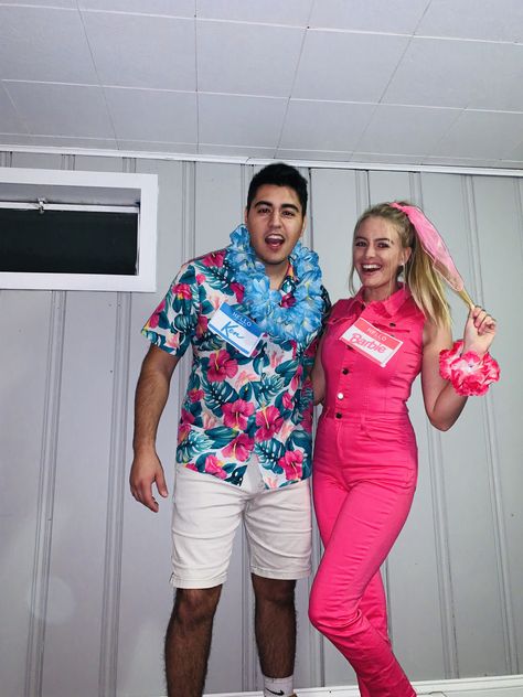 Halloween costume ideas, couples costumes, DIY, Barbie, ken, costumes for couples Barbie And Ken Photoshoot Ideas, Ken Themed Outfits, Barbie Ken Outfit Ideas, Ken Doll Outfit Ideas, Barbie And Ken Couple Costume, Ken Themed Birthday Party, Ken Barbie Outfits, Diy Ken Costume, Ken And Barbie