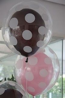 double balloon Polka Dot Balloons, Deco Ballon, Diy Pinata, Party Stuff, Party Party, Party Planner, Diy Party, 1st Bday, Holidays And Events