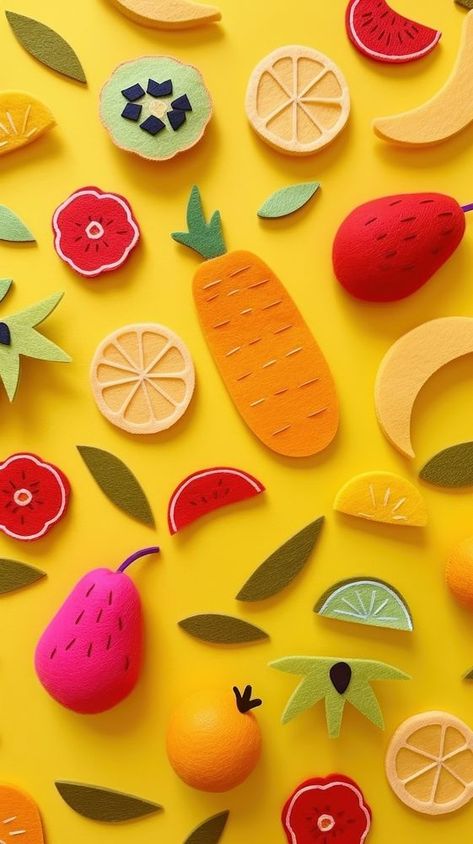 Wallpaper of felt fruit backgrounds plant food. | premium image by rawpixel.com / nattha Fruit Color Palette, Samsung Galaxy S4 Wallpapers, Abundance Art, Fruit Crafts, Fruit Chip, Felt Fruit, Colourful Wallpaper, Colourful Wallpaper Iphone, Discord Channels