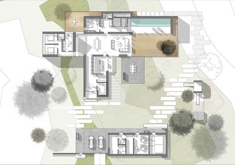 Floor Plan Architecture, Site Plan Rendering, Portfolio D'architecture, Photoshop Render, Urban Mapping, Site Plan Design, Architecture Site Plan, Plan Elevation, 2d Floor Plan