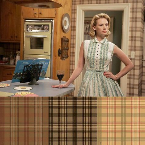 House Color Ideas, Brewster Wallcovering, Mad Men Style, Betty Draper, Mad Men Fashion, Manhattan Apartment, Office Artwork, Brighton Beach, Westchester County