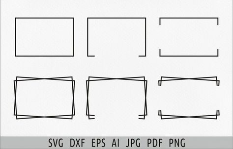 Free download with code: DIGI1S https://digi1s.com/downloads/rectangle-frame-svg-files-border-svg-cut/ Craft Room Organization Storage, Monogram Border, Border Templates, Split Monogram, Rectangle Frame, Craft Room Organization, Silhouette Crafts, Monogram Svg, Square Frame