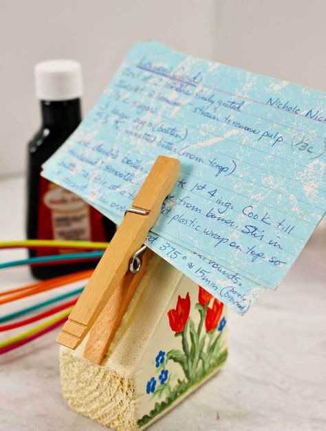 Handmade Recipe Cards, Mothers Day Diy, Mothersday Gifts Diy, Card Holder Diy, Black Color Hairstyles, Easter Sunday School, Diy Mother's Day Crafts, Recipe Card Holders, Color Hairstyles