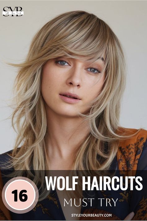 Disheveled wolf cut for an effortlessly cool vibe Wolf Haircut Medium Length, Wolf Cut Medium Length, Wolf Cut Hair Medium Length, Wolf Cut Medium, Wolf Haircuts, Edgy Undercut, Best Hair Cut, Wolf Cut Hairstyles, Long Fine Hair