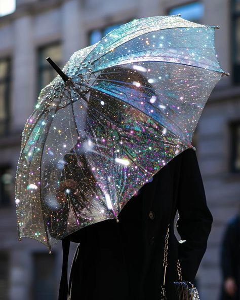 ☂️☂️☂️✨✨✨ #Umbrella #Rain #rainyaesthetic #IridescentAIArt #IridescentArt #Iridescent #Glitter #Glittercore #thursday Aesthetic Umbrella, Glitter Clothes, Iridescent Aesthetic, Iridescent Decor, Mermaid Inspiration, Beautiful Umbrella, Glitter Outfit, Rain Accessories, Oc Board