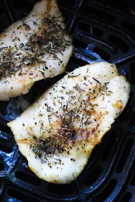 orange roughy cooked in air fryer with lemon and spices Frozen Orange Roughy In Air Fryer, Air Fryer Orange Roughy Recipes, Air Fryer Orange Roughy, Orange Roughy Recipes Air Fryer, Roughy Fish Recipe, Air Fry Fish, Orange Roughy Recipes, Carnivore Lifestyle, Grouper Recipes