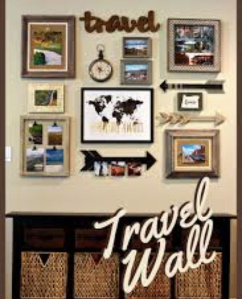 Bedroom Props, Spice Display, Travel Room Decor, Travel Themed Bedroom, Travel Photo Wall, Travel Themed Room, Travel Gallery Wall, Travel Room, Travel Wall Decor