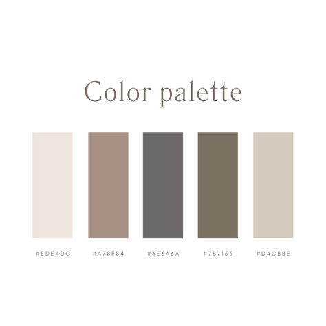 Neutral Monochrome Colour Palette, Elevated Neutrals Aesthetic, Neutral Color Palette Clothes, Light Academia Colors, Colour Palette Neutral, Branding Palette, Classy Colours, Canva Colors, Color Palette Brand