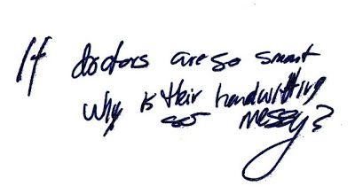 7,000 deaths occur each year because of doctor's sloppy handwriting. The lifesavers turn killers. ‪#‎doctors‬ ‪#‎handwriting‬ ‪#‎killer‬ Doctor Handwriting, Handwriting Aesthetic, Sloppy Handwriting, Life Savers, Handwriting, Turn Ons