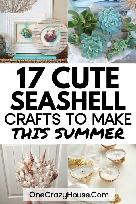 Shell crafts are the perfect way to add a touch of the beach to your home décor. These 17 projects will show you how to use seashells in everything from wall art to wind chimes. Add a little bit of coastal flair to your space today! Sea Shell Wind Chimes Diy Seashell Crafts, Diy Shell Crafts, Conch Shell Crafts, Crafts With Seashells, Cleaning Sea Shells, Scallop Shell Craft, Seashell Wall Decor, Seashell Bouquet, Shell Artwork