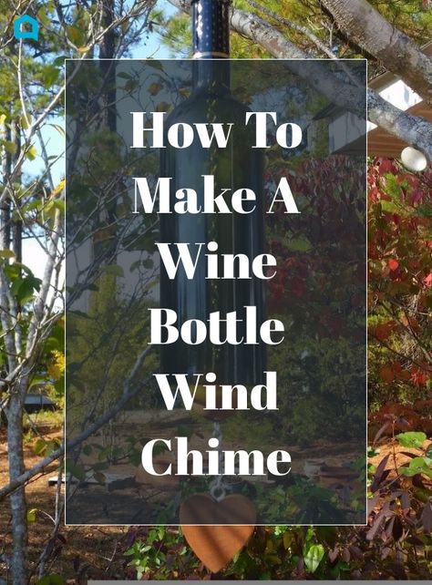 Bottle Chimes Diy How To Make, Wine Bottle Wind Chime Diy How To Make, Wine Bottle Wind Chimes Diy, Wine Bottle Wind Chimes Ideas, Wine Bottle Rain Chain Diy, Wine Bottle Wind Chimes How To Make, Bottle Wind Chimes Diy, What To Do With Wine Bottles, Glass Bottle Wind Chimes Diy