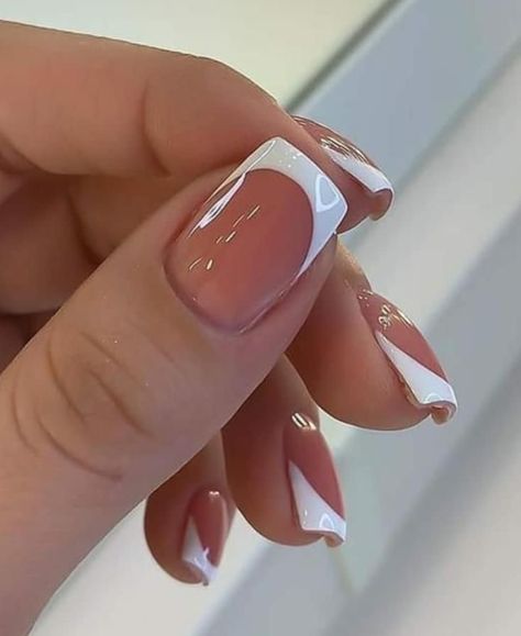 White Tip Nails, Short Square Nails, French Tip Acrylic Nails, Her Nails, Work Nails, Short Square Acrylic Nails, Acrylic Nails Coffin Short, Uñas Acrilicas, Short Acrylic Nails Designs