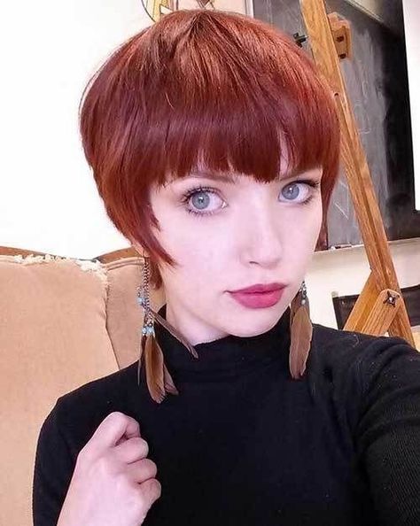 Red Pixie Haircut, Short Hairstyles 2015, Red Pixie, Hipster Hairstyles, Short Red Hair, Popular Short Hairstyles, Pixie Haircuts, Short Hair With Bangs, Red Hair Color