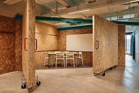 Circular Reception Desk, Workspace Studio, Engineered Timber Flooring, Project Table, Timber Beams, Terrazzo Tiles, Collaboration Space, Workspace Design, Year 3