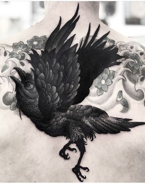 Kelly Violence Raven Tattoo Bird Tattoo Chest, Crow Tattoo Design, Black Bird Tattoo, Tattoo Chest, Crow Tattoo, Fire Tattoo, Raven Tattoo, Bird Tattoo, Tattoo Project