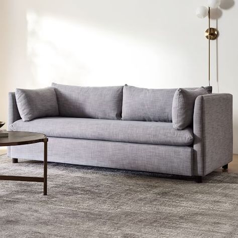 Shelter Queen Sleeper Sofa (In-Stock & Ready to Ship) | West Elm Shelter Sofa, Victorian Study, Henry Sofa, West Elm Sofa, Apartment 2023, Deep Seated Sofa, Queen Size Sheets, Sleeper Sofas, Key Details