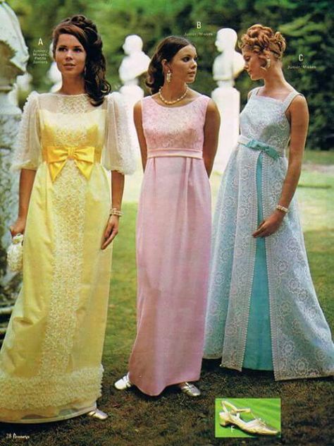 1960s? Formal gowns 1960 Prom Dress, Dresses 60s Style, 60s Formal Dress, 60s Prom Dress, 60s Prom, 1960s Prom, Wedding Dresses 60s, 60s Fashion Dresses, Bridesmaid Dresses Uk