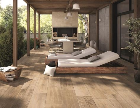 Outdoor Porcelain Tiles Are Big News For Garden Design Outdoor Wood Tiles, Outdoor Wood Flooring, Outdoor Tile Patio, Timber Tiles, Wood Effect Porcelain Tiles, Outdoor Porcelain Tile, Porcelain Wood Tile, Porcelain Paving, Exterior Tiles