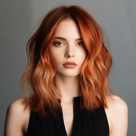 72 Gorgeous Red Hair Color Ideas Trending in 2023 Multidimensional Copper Hair, Hair Color Ideas Red And Blonde, Dimensional Red Hair Copper, Two Tone Red Hair, Red With Blonde, Medium Red Hair, Hair Color Ideas Trending, Gorgeous Red Hair, Choppy Lob