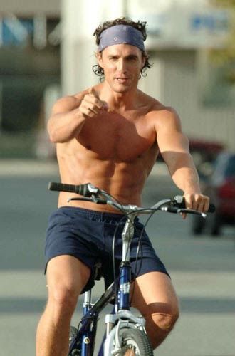 Matthew Mcconaughey Shirtless, Matthew Mc, Bicycle Ride, Ride Bicycle, Riding A Bike, Matthew Mcconaughey, Livingston, Man Crush, Pretty Men