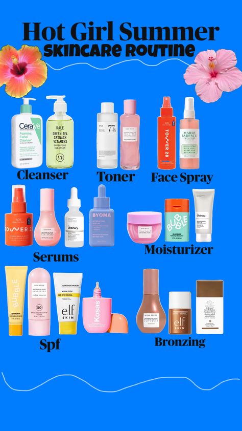 Summer Face Care Routine, Summer Skin Care, Best Summer Skincare Products, Summer Face Mask Skin Care, Glow Up Tips Summer 2024, Beach Skincare, Foot Scrub Recipe, Summer Skin Care Tips, Summer Skincare Routine