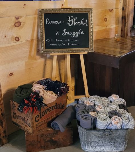 Wedding Ceremony Blankets, Blanket Wedding Favors Display, Rolled Up Blankets In A Basket Wedding, Blanket Sign For Wedding, Throw Blanket Wedding Favor, To Have And To Hold Blankets Wedding, Wedding Welcome Baskets, Wedding Bucket, Blanket Holder