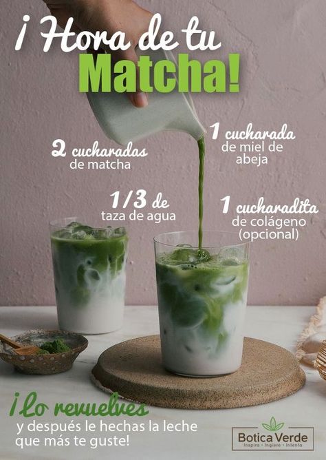 Matcha Beauty Smoothie, Te Matcha, Te Chai, Coffee Matcha, Coffee Drink Recipes, Herbs For Health, Lunch To Go, Matcha Slim, Cocktail Drinks