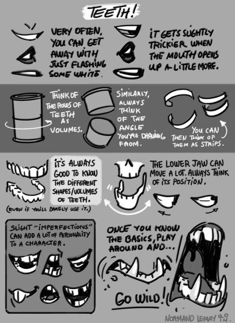 GRIZandNORM: Photo Teeth Drawing, Anatomy Drawing, Guided Drawing, Anatomy Reference, Character Design References, Drawing Challenge, Drawing Tips, Art Tips, Design Reference