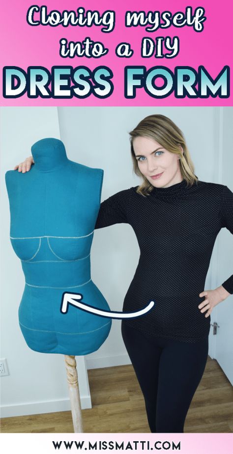 Cloning myself into a DIY dress form - www.missmatti.com Diy Dress Mannequin, Diy Sewing Mannequin, How To Make A Dress Form, Diy Mannequin Form, Dress Form Mannequin Diy, Dress Form Diy, Diy Mannequin, Diy Dress Form, Full Body Dress Form